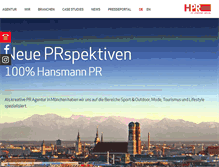 Tablet Screenshot of hansmannpr.de